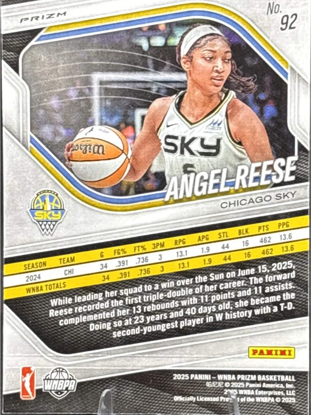Panini Prizm Angel Reese Basketball Card - Holo Prizm